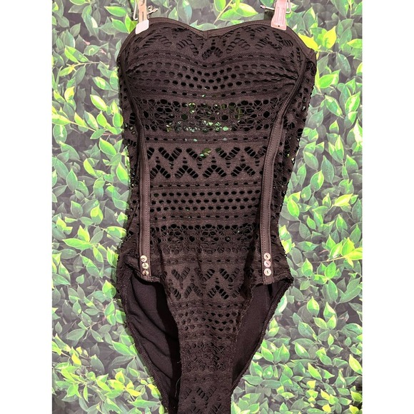 NWOT Strapless Bathing Suit - Black Small - Picture 2 of 6